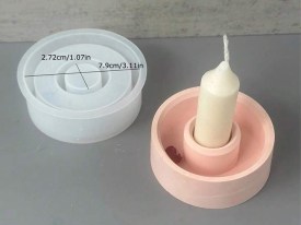 Molde silicona porta vela larga corazon